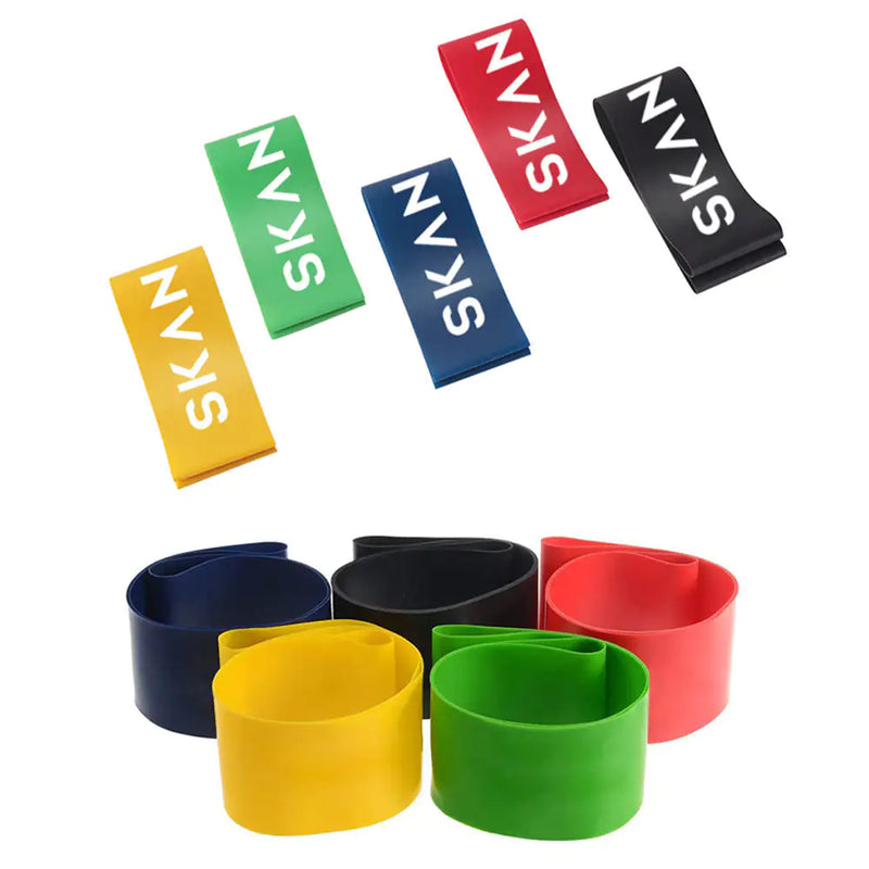 5 Level Resistance Rubber Bands - Yoga Training Elastic Bands