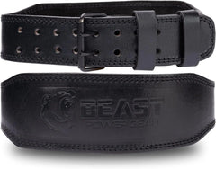 Weight Lifting Belt 4inch Leather Belt With Free Wrap - Foam Padded Back Support Gym Belt for Bodybuilding Squat Deadlift Weightlifting Belt Men Women