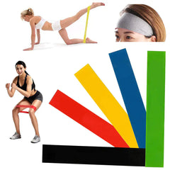 5 Level Resistance Rubber Bands - Yoga Training Elastic Bands